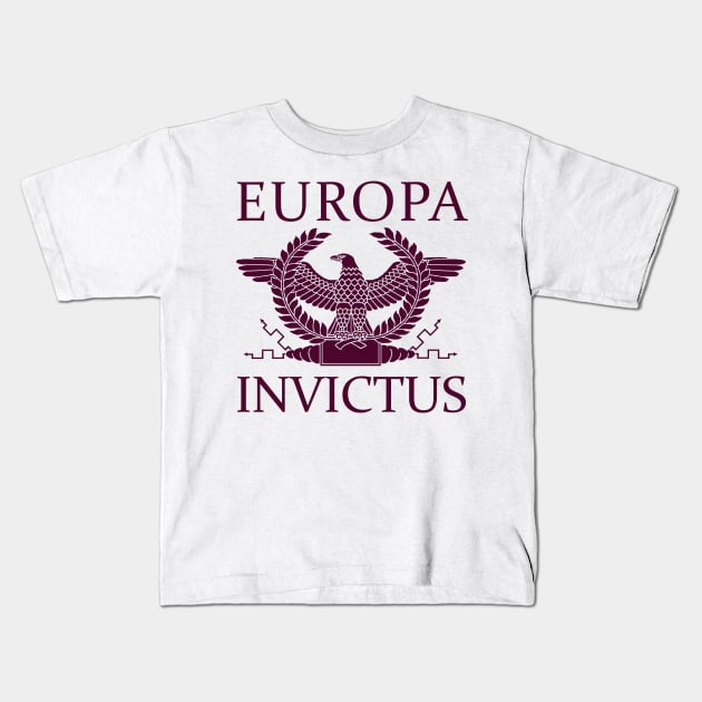 Europa Invictus - Purple Eagle Kids T-Shirt by AtlanteanArts